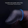 1 Pair Carbon Fiber Breathable Mobile Phone Game Touch Screen Finger Cover for Thumb / Index Finger (Black)