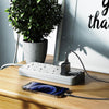 YESIDO CA104 2.4A USB to 8 Pin Transparent Charging Data Cable, Length:1.2m(Black)