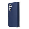 For Samsung Galaxy A55 Nine-card Slots Zipper Wallet Bag Leather Phone Case(Blue)