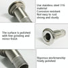 316 Stainless Steel Drain Pipe Tube Marine Drain Joint Fitting For Boat Yacht, Specification: 3/4inch