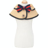 Dog Drool Scarf with Bow Tie, Khaki, Large (25-30cm Neck)
