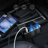 SHUNWEI Car Cigarette Lighter Charger 12/24V USB Converts Socket, Style: 3 Holes 2 USB