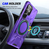 For Samsung Galaxy S25 Ultra 5G MagSafe Magnetic Shockproof Phone Case with Ring Holder(Purple)