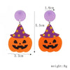 Halloween Acrylic Earrings Personality Festive Jewelry, Style: E000165 Star Hat