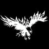 D-733 Eagle Pattern Car Modified Hood Decorative Sticker(White)