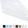 Non-slip Bath Mat Diamond Cut Bathtub Mats With Drain Holes And Suction Cup 53 x 53cm(Transparent)