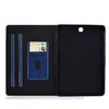 For Samsung Galaxy Tab A 9.7 T550/T555C Cowhide Texture Horizontal Flip Leather Case with Holder & Card Slots & Sleep / Wake-up Function(Blue)