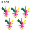 5 PCS Colourful Feather Kick Shuttlecock Foot Exercise Toy, Random Color Delivery