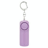 130dB Personal Safety Alarm Keychain with LED Light - Purple