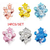 1 Set 18 Inch Aluminum Pearl Sequins Balloon Set Party Decoration Holiday Decoration(Black+Gold)