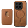 For Xiaomi Redmi K70 / K70 Pro 5G Retro Magsafe Card Bag PU Back Cover Phone Case(Brown)