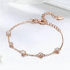 Rose Gold Plated Zircon Bracelet S925 Sterling Silver Female Bracelet