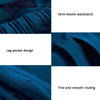 Men Scrub Pet Dental Work Clothes Long-sleeved Top + Pants Set, Size: L(Peacock Blue)