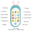 Beiens Early Childhood Education Puzzle Bilingual Phone Baby Bite Music Mobile Phone Toy(Blue)