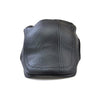 12982 Autumn and Winter Adjustable PU Leather Perforated Peaked Cap, Size:One Size(Black)