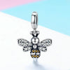 S925 Sterling Silver Bee Story Charm DIY Beaded Bracelet Accessories