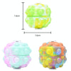 3 PCS Rotating Glowing Octagonal Silicone Ball Educational Toys, Specification: Glow 21 Seconds(Yellow Blue)