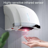 Interhasa  220V 1800W Hot and Cold Switching Electric Hand Dryer,Model: A1002 Silver,CN Plug