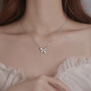 Ladies Light Luxury Bowknot Necklace Clavicle Chain, Specification:XL1390