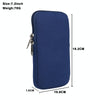 For 7.2 inch Universal Elastic Material Zipper Waist Bag(Blue)