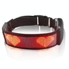 LED Display Dog Collar, Rechargeable, Custom Text, Red