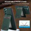 For Samsung Galaxy S22 5G LC.IMEEKE L3 Series Detachable RFID Card Bag Magsafe Phone Case(Green)