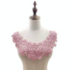 Red Bean Paste Powder Lace Collar Three-dimensional Hollow Embroidered Fake Collar DIY Clothing Accessories, Size: About 45 x 26cm