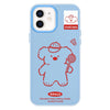 For iPhone 12 Skin Feeling Jelly TPU Hybrid PC Phone Case(Koala Blue)