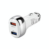 YSY-312 18W Portable QC3.0 Dual USB Mobile Phones and Tablet PCs Universal Car Charger(White)