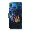 Oil Painting Owl Pattern Coloured Drawing Horizontal Flip Leather Case for Asus Zenfone Max Pro (M1) ZB601KL, with Holder & Card Slots & Wallet
