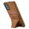 For Samsung Galaxy A71 Ultra-thin Shockproof Protective Case with Holder & Metal Magnetic Function(Brown)