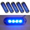5 PCS MK-087 Car / Truck 4LEDs Side Marker Indicator Lights Bulb Lamp (Blue Light)