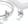 S925 Sterling Silver Colorful Little Windmill Beads DIY Bracelet Necklace Accessories