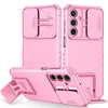 For Samsung Galaxy A16  4G / 5G Stereoscopic Holder Sliding Camshield Phone Case(Pink)