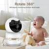 1080p WiFi Baby Monitor with Temperature Sensor, EU Plug - White