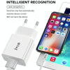 IVON AD-35 2 in 1 18W QC3.0 USB Port Travel Charger + 1m USB to 8 Pin Data Cable Set, US Plug(White)