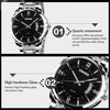 SKMEI 9069 Multifunctional Outdoor Fashion Business Waterproof Silver Shell Quartz Wrist Watch(Gold)