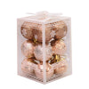 12pcs/pack 4cm Christmas Ball Special Shape + Glitter + Bright Set(Champagne)
