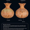 LED Light Aromatherapy Diffuser Home Small Vase Quiet Humidifier Aromatherapy Diffuser 2 In 1(Shallow Wood)