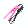 Mini Hair Straightener Ceramic Tourmaline Plates Curler(Pink)