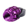 4 PCS Universal Grenade Shaped Car Tire Valve Caps(Purple)