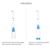 2W Creative Household Waterproof Rotary Electric Toothbrush Set with 4 Replacement Brush Heads & Base, 8500 Revolutions Per Minute(Blue)