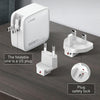 LDNIO Q408 100W GaN USB+3 USB-C / Type-C Interface Charger with 1m 100W USB-C / Type-C to USB-C / Type-C Data Cable, Plug Type:EU Plug(White)