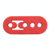 Universal Car 4 Holes Adjustable Rubber Mounting Bracket Exhaust Tube Hanging Rubber Tube(Red)