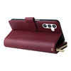 For Samsung Galaxy S25 5G 9-Card Slots Zipper Wallet Bag Leather Phone Case(Wine Red)