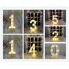 Digit 3 Shape Decoration Light, Dry Battery Powered Warm White Standing Hanging Holiday Light