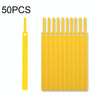 50 PCS Needle Shape Self-adhesive Data Cable Organizer Colorful Bundles 12 x 145mm(Yellow)
