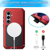 For Samsung Galaxy S25 5G Shockproof Life Waterproof Silicone + Zinc Alloy Phone Case(Red)