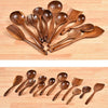 Non-Stick Pot Wood Shovel Teak Cooking Pot Shovel Tableware Curved Spatula