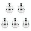 Acrylic Travel Containers with Hard Sealed Lids Suitable for Face Hand Body Cream, 5ml(White)